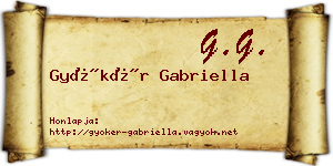 Gyökér Gabriella névjegykártya